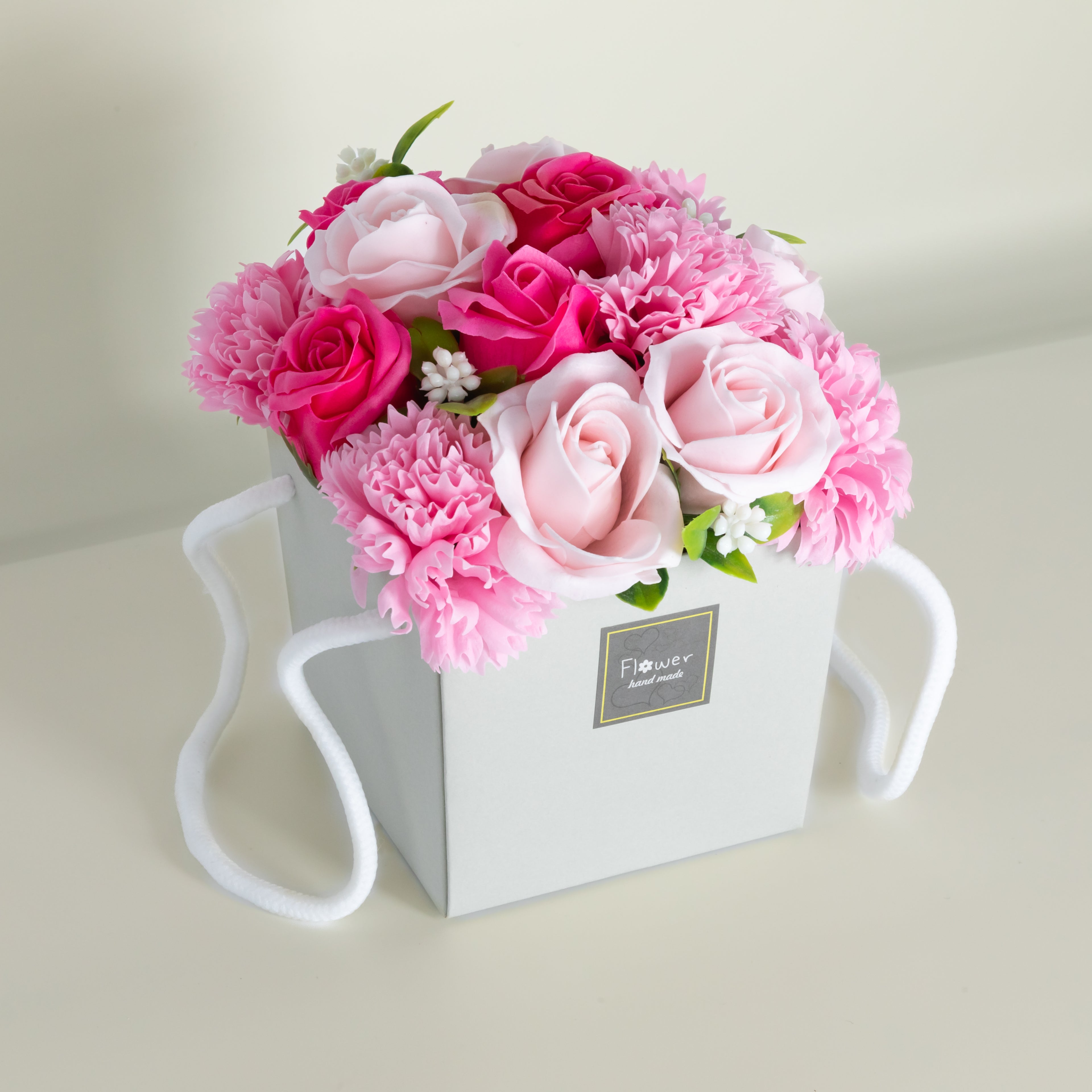 Seifenblumenstrauß Rose und Nelke