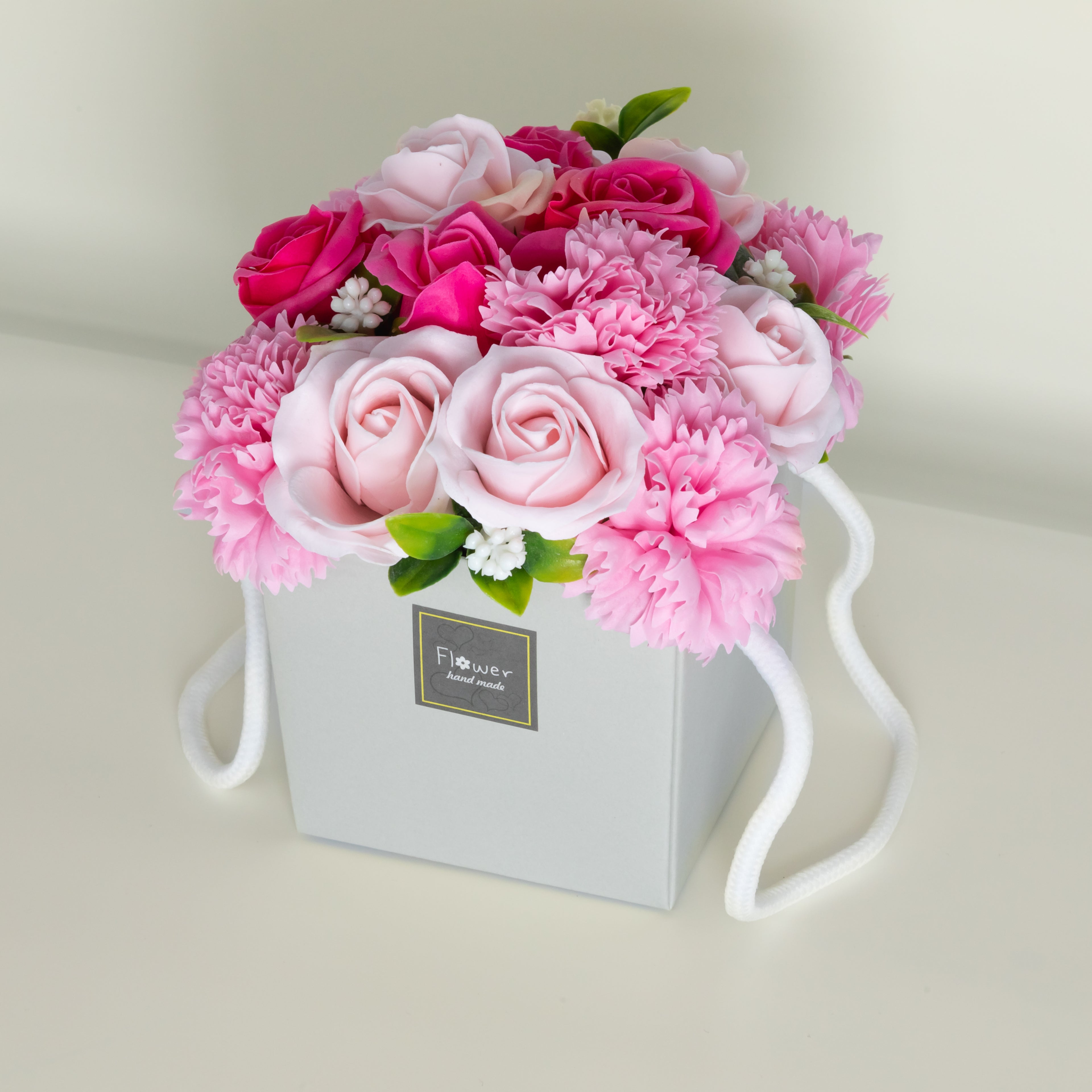 Seifenblumenstrauß Rose und Nelke