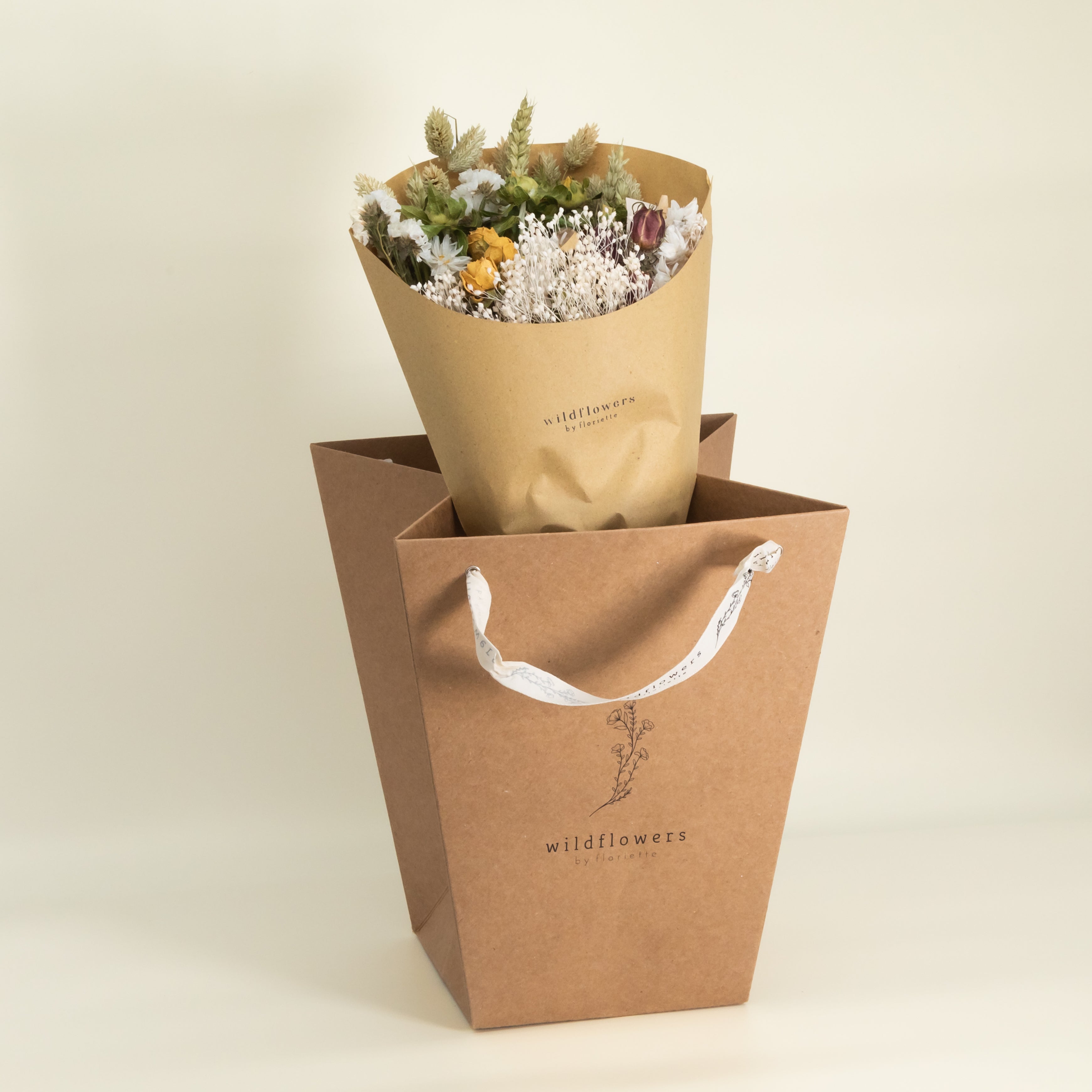 Trockenblumen Feldstrauß Natürlich