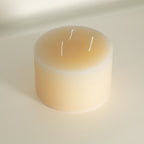 Dreidochtkerze 15 cm natur