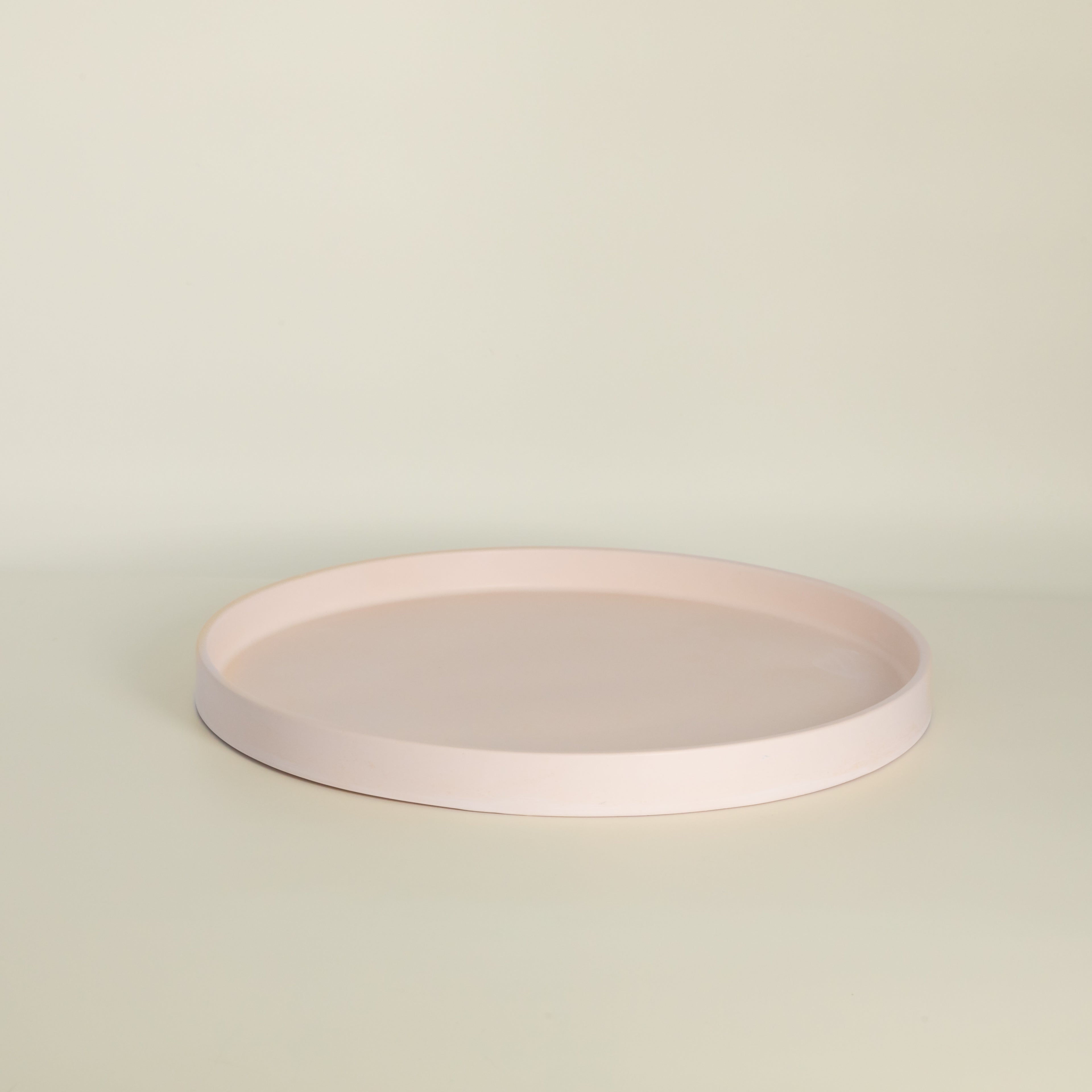 Kerzen Tablett 25 cm grau, handgefertigt