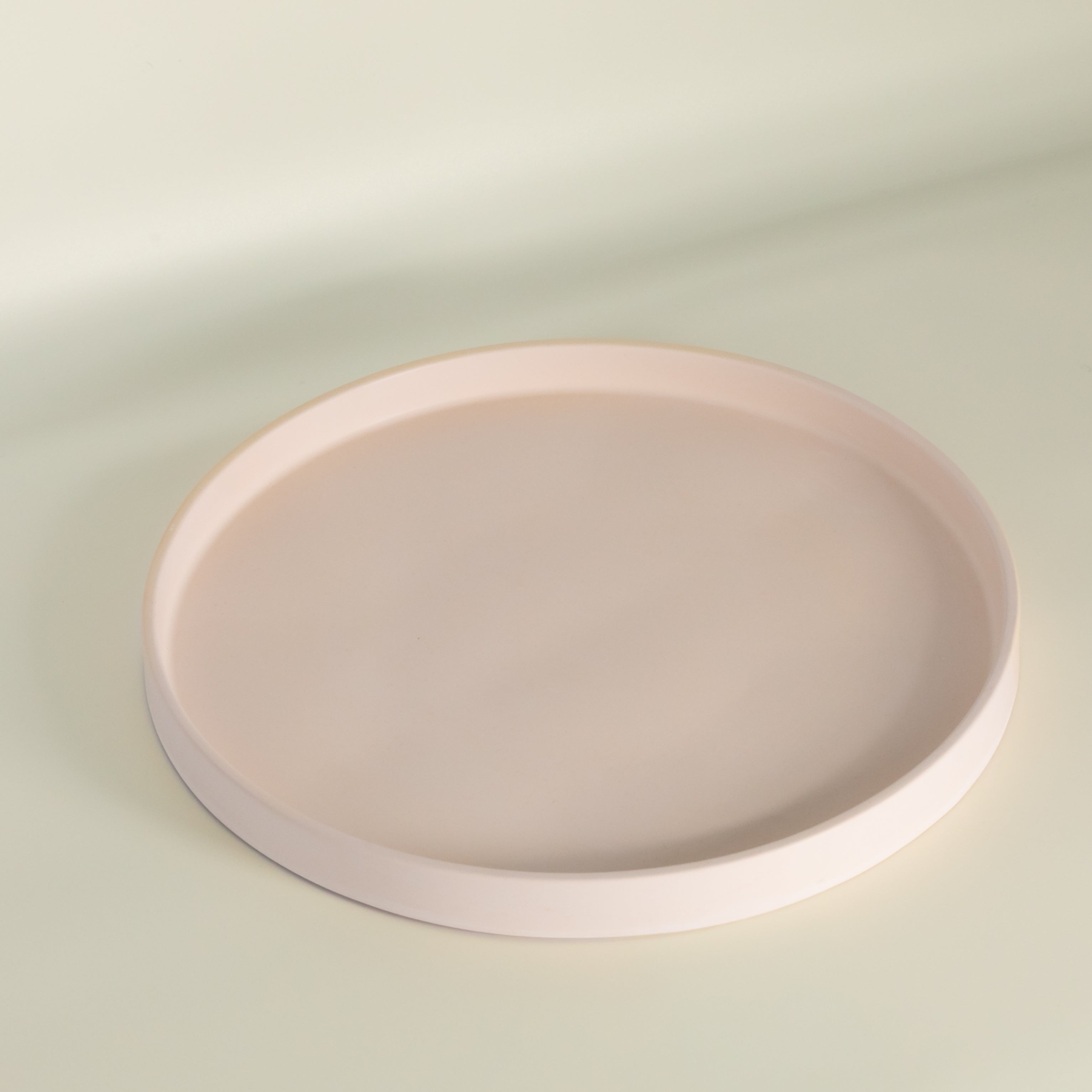 Kerzen Tablett 25 cm grau, handgefertigt