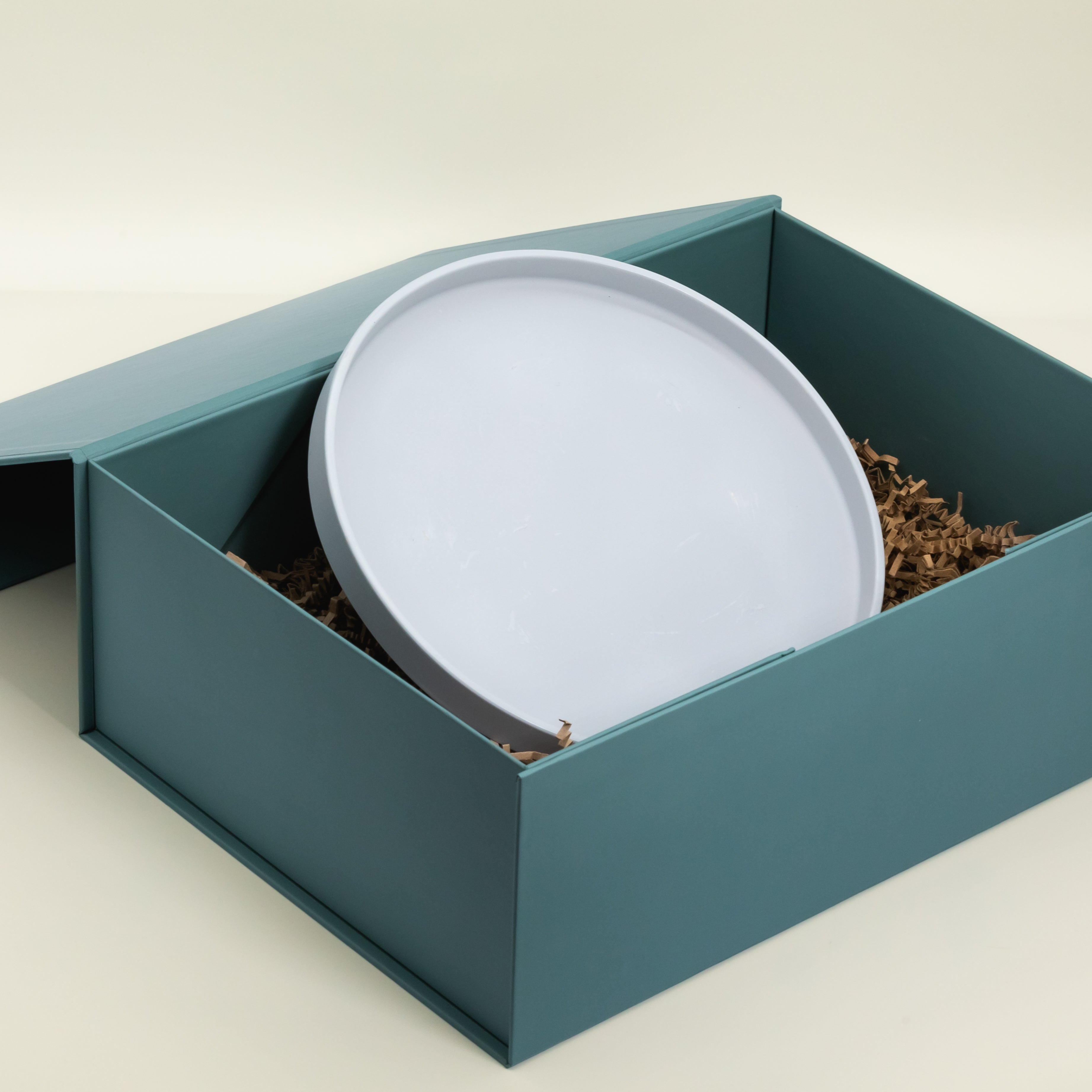 Kerzen Tablett 17 cm grau, handgefertigt